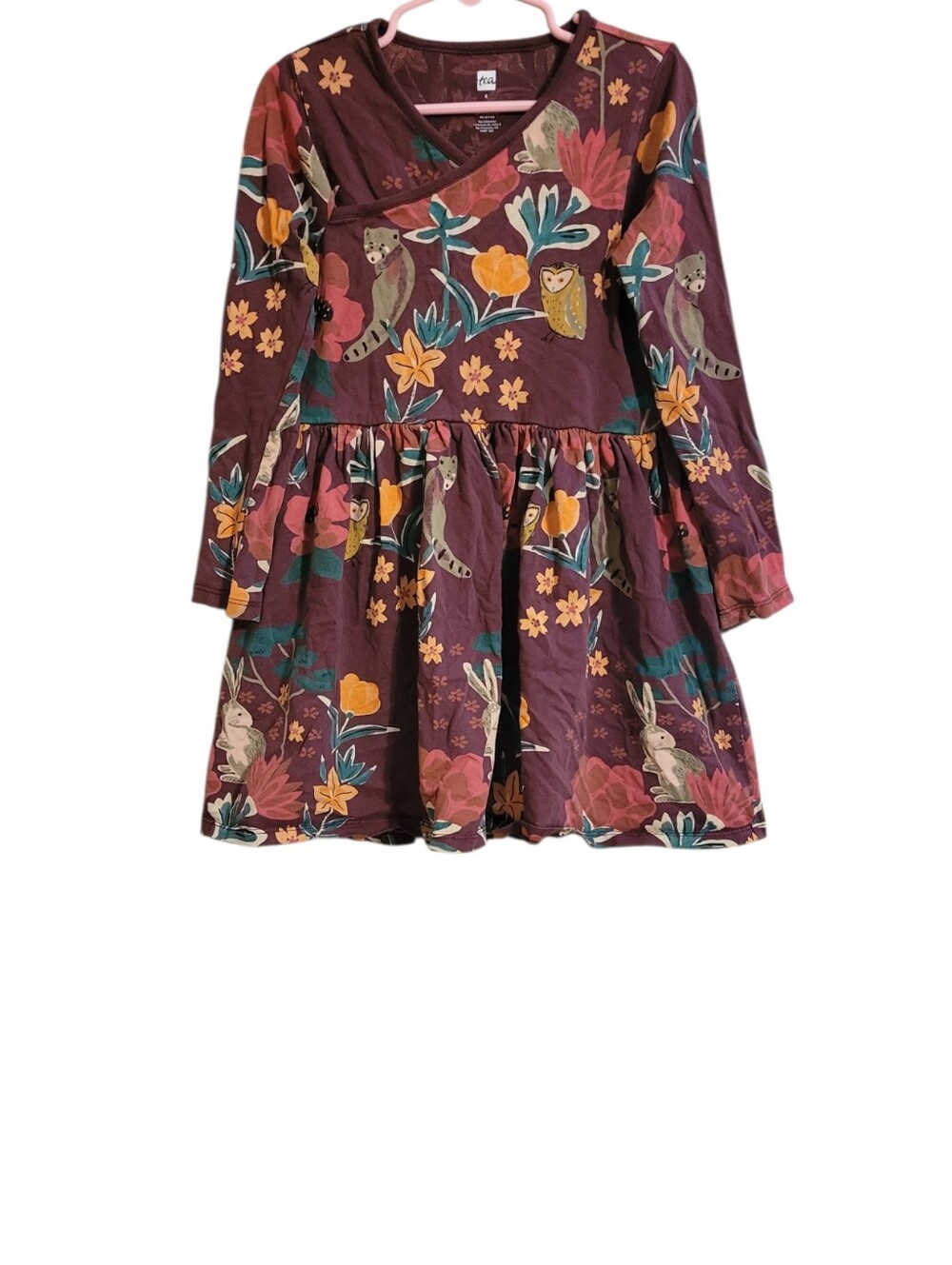 Tea Fall Floral Long Sleeve Dress
